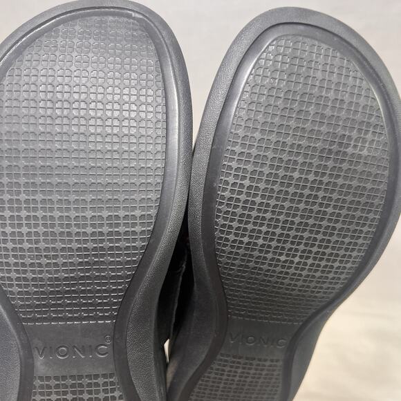 Vionic Karleen Platform Sandals Size 8.5 Black Slingback Orthotic Double Straps - Picture 10 of 11